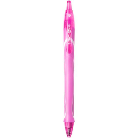 Birotică și Papetărie - Roller 0.7 mm semi-gel cu mecanism roz quick-dry bic