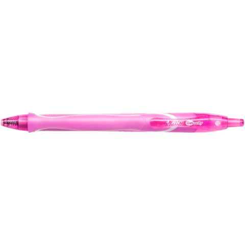 Roller 0.7 mm semi-gel cu mecanism roz quick-dry bic [2]