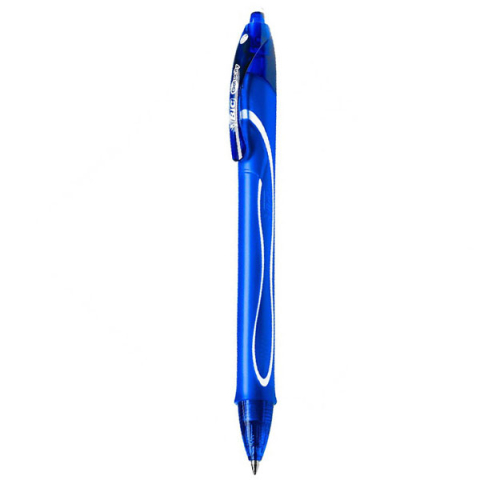 Birotică și Papetărie - Roller 0.7mm semi-gel cu mecanism albastru quick-dry bic