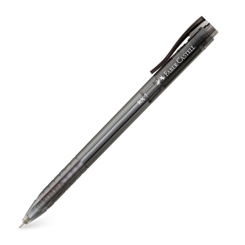 Birotică și Papetărie - Roller 0.7mm semi-gel cu mecanism negru rx7 faber-castell