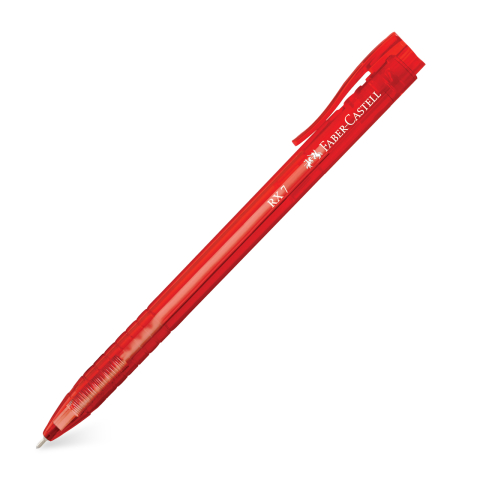 Birotică și Papetărie - Roller 0.7mm semi-gel cu mecanism rosu rx7 faber-castell