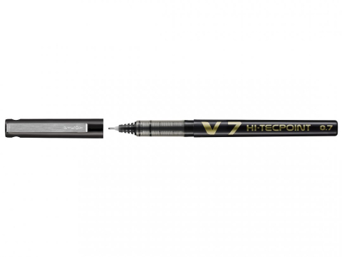 Roller 0.7mm v7 negru hi-tecpoint pilot [2]