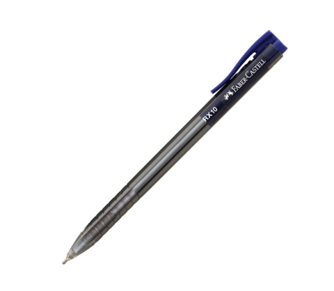 Birotică și Papetărie - Roller 1.0mm semi-gel cu mecanism albastru rx10 faber-castell