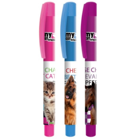 Rollere pentru Scris si Scoala - Roller Cresco Cute Animals 280034 280034-K, 0.7mm, corp plastic diverse culori