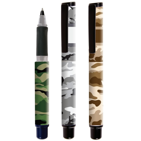 Rollere pentru Scris si Scoala - Roller Cresco GoPen 202001-D, 0.7mm, corp plastic diverse culori, model Camuflaj