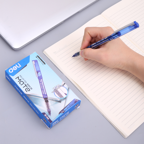 Roller free ink 0.5mm albastru deli [3]