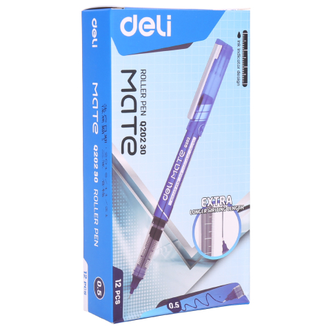 Roller free ink 0.5mm albastru deli [2]