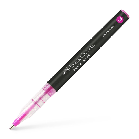 Rechizite Școlare - Roller free ink 1.5mm roz faber-castell