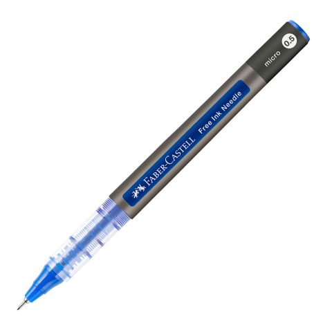 Rechizite Școlare - Roller free ink needle 0.5mm albastru faber-castell