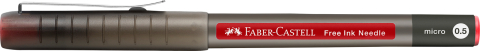 Roller free ink needle 0.5mm rosu faber-castell [2]