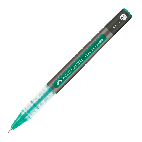 Rechizite Școlare - Roller free ink needle 0.5mm verde faber-castell