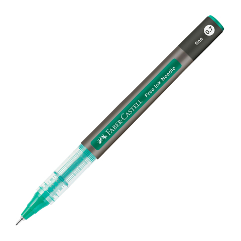 Rechizite Școlare - Roller free ink needle 0.7mm verde faber-castell