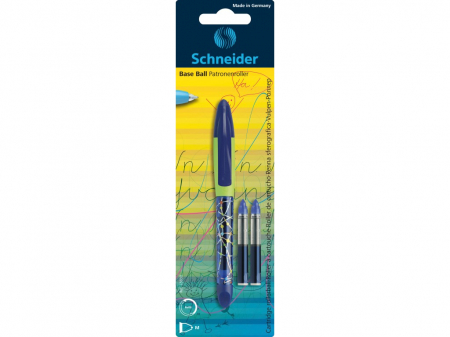 Birotică și Papetărie - Roller cu patroane speciale, varf inoxidabil si manson ergonomic, Schneider Base Ball