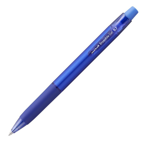 Rollere pentru Scris si Scoala - Roller Uni-ball Erasable Gel URN-181, 0.7mm, cu guma de sters, corp albastru, scris albastru