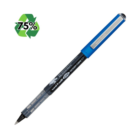 Roller Uni-ball Eye Ocean Care UB-157, 0.7mm, cu capac, set 5 buc, 75% din materiale reciclate din care 10% deseuri din oceane [3]