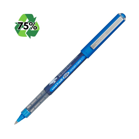 Roller Uni-ball Eye Ocean Care UB-157, 0.7mm, cu capac, set 5 buc, 75% din materiale reciclate din care 10% deseuri din oceane [2]