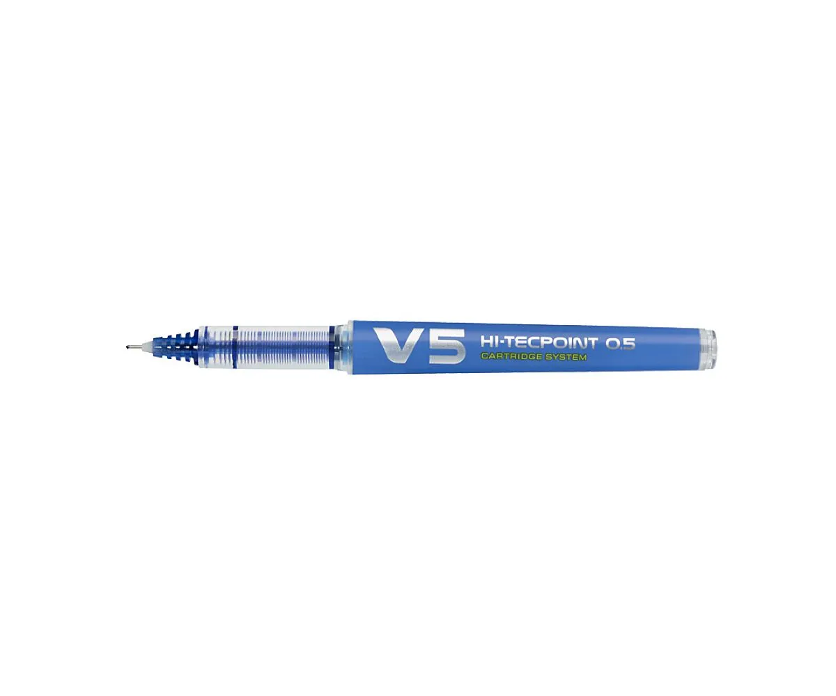 Rollere pentru Scris si Scoala - Roller V5 Pilot Hitecpoint varf 05 mm reincarcabil Albastru