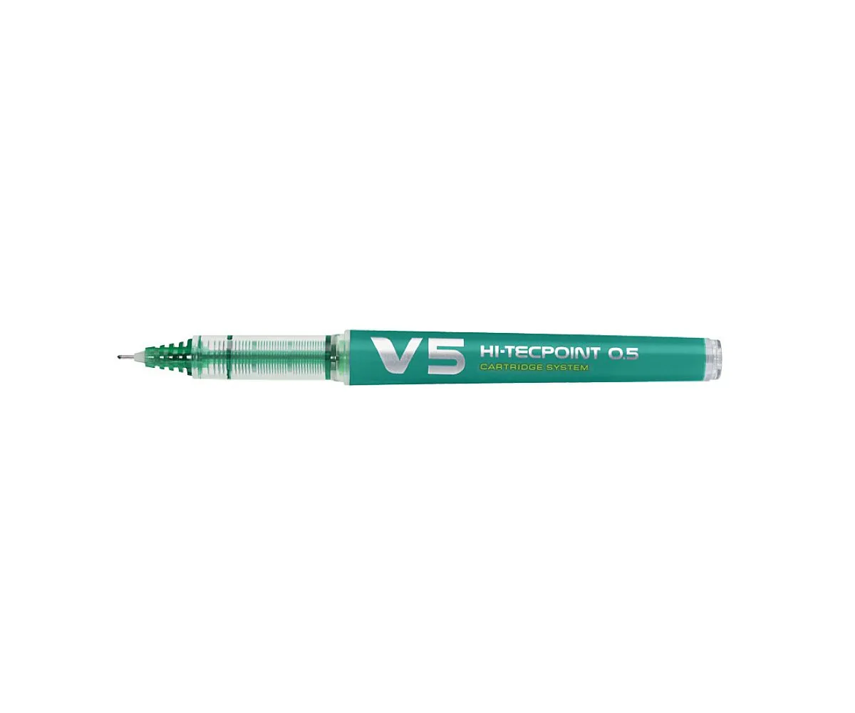 Rollere pentru Scris si Scoala - Roller V5 Pilot Hitecpoint varf 05 mm reincarcabil Verde