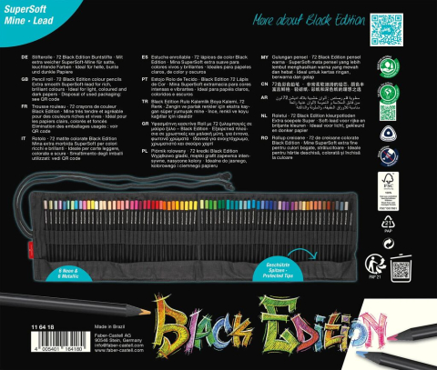 Rollup 72 creioane colorate black edition faber-castell [3]