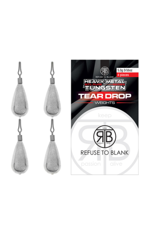 Pescuit si vanatoare - RTB Tungsten Tear Drop Weights 10.5g (2 pcs)