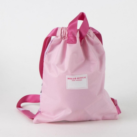 Rucsac cu snur pentru copii Cerda Hello Kitty 630220, albastru cu verde, 27x33x1cm [1]