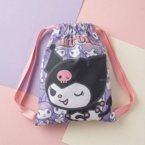 Rucsac cu snur pentru copii Cerda Kuromi 630244, albastru cu verde, 27x33x1cm [6]