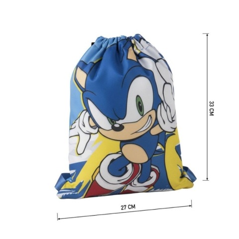 Rucsac cu snur pentru copii Cerda Sonic 630145, albastru cu verde, 27x33x1cm [5]