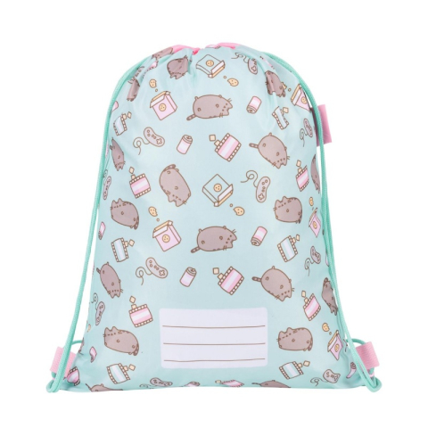 Rucsac cu snur pentru copii St.Majewski Pusheen, 43cm, verde mint [1]