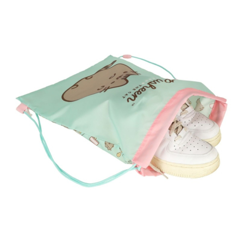 Rucsac cu snur pentru copii St.Majewski Pusheen, 43cm, verde mint [2]