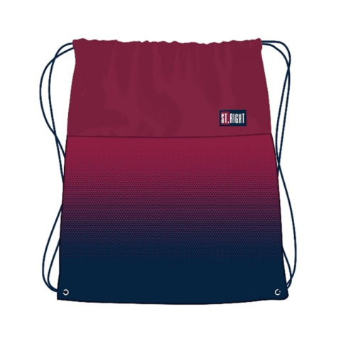 Rechizite Școlare - Rucsac cu snur pentru copii St.Majewski St.Right Burgund Gradient, 43cm, grena cu bleumarin