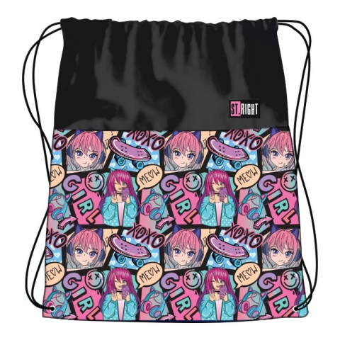 Rechizite Școlare - Rucsac cu snur pentru copii St.Majewski St. Right Manga Girl, 301131