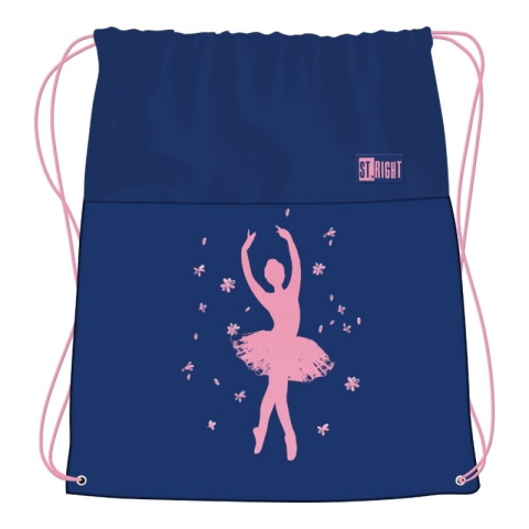 Rechizite Școlare - Rucsac cu snur pentru copii St.Majewski St. Right Pink Ballerina, 300967