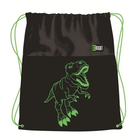Rechizite Școlare - Rucsac cu snur pentru copii St.Majewski St. Right Reflective T-Rex, 668029