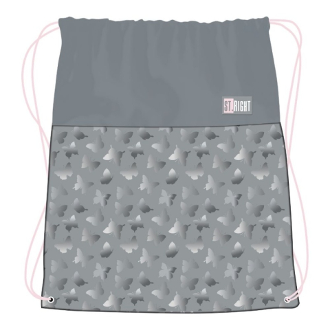 Rechizite Școlare - Rucsac cu snur pentru copii St.Majewski St. Right Silver Butterflies, 685378