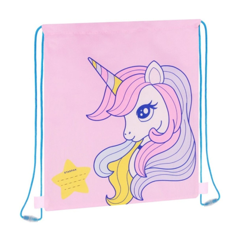 Rucsac cu snur pentru copii Starpak Unicorn, 38.5x33cm, 550811, roz [1]