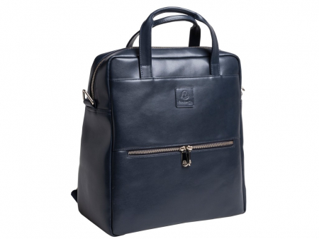 Rucsac din piele naturala, pentru laptop 14" , model pentru femei, bleumarin [1]
