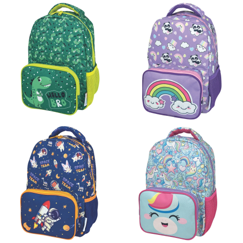 Rechizite Școlare - Rucsac Fantasy, cu 2 compartimente cu fermoar din poliester foarte rezistent, 29 x 22 x 10 cm (4 modele), copii varsta 3 ani+,6 ani+,8 ani+