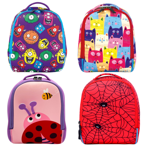 Rechizite Școlare - Rucsac gradinta Baby Bag colorat, din neopren 21 x 24 x 11 cm (4 modele), copii varsta 2 ani+,4 ani+