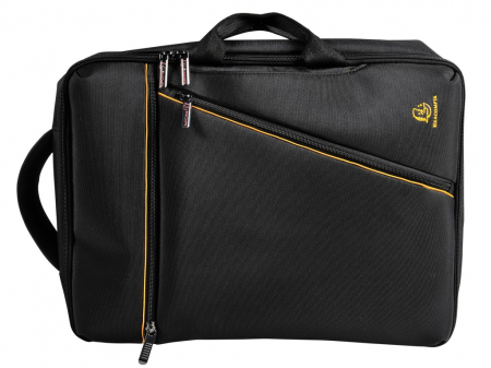 Birotică și Papetărie - Rucsac laptop 15,6", tip geanta, cu buzunare verticale si orizontale, culoare negru