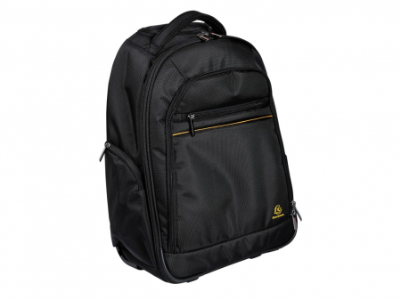Rucsac laptop 15,6" cu roti si maner telescopic, ideal ca bagaj de mana in avion, culoare negru [3]