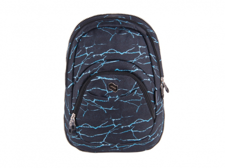 Ghiozdan dublu, ideal pentru scoala si excursii, rezistent, incapator, liceu, Rucsac Pulse 2 in 1 Teens Blue Lava [6]