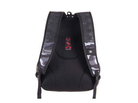 Ghiozdan rezistent, foarte usor 0.66 Kg, pentru gimnaziu, clasa 5, 6, 7 sau 8, Rucsac Pulse Blast Gray Army [1]
