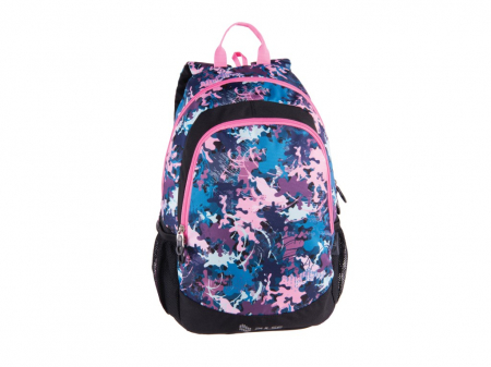 Rechizite Școlare - Ghiozdan rezistent, foarte usor , 0,51 kg, pentru clasa 5, 6, 7 sau a 8 a, liceu, Rucsac Pulse Cots Pink Puzzle