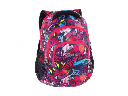 Ghiozdane Scoala, Rucsacuri si Genti - Rucsac Pulse Teens Pink Graffiti