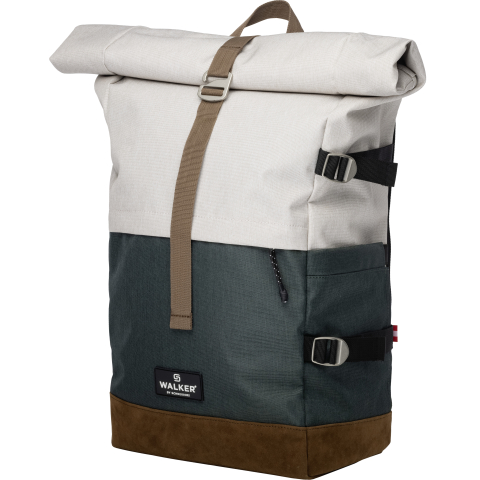 Rechizite Școlare - Rucsac rollup bicolor crem popcorn-verde walker