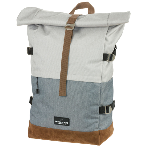 Rechizite Școlare - Rucsac rollup bicolor gri deschis-gri walker