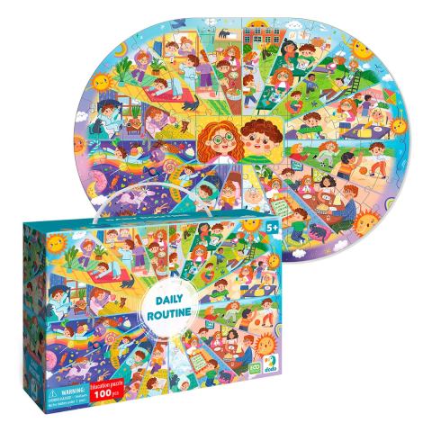 Rutina zilnica, puzzle 100 piese, varsta 5+ ani [3]