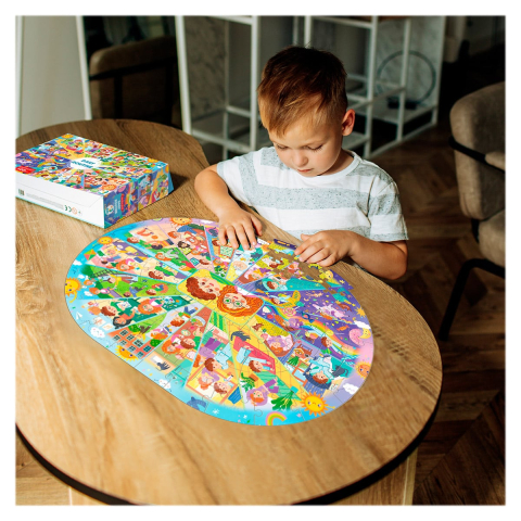 Rutina zilnica, puzzle 100 piese, varsta 5+ ani [2]