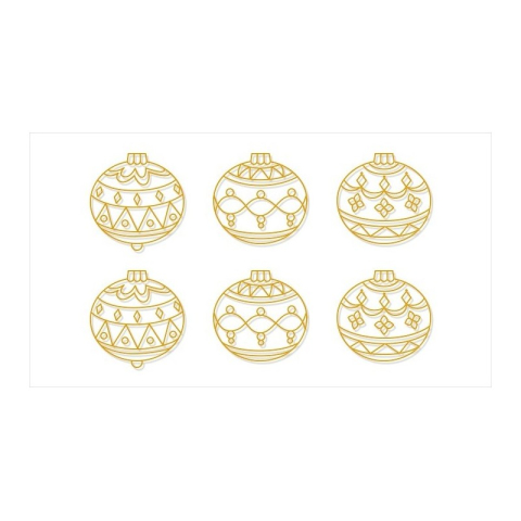 Art & Craft si Artizanat - Sablon AMOS pictura geam Deco SDOPP-S19 6 bucati/set, globuri Craciun