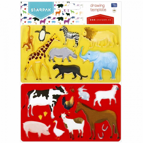 Sablon desen animale domestice si salbatice pentru contur [1]